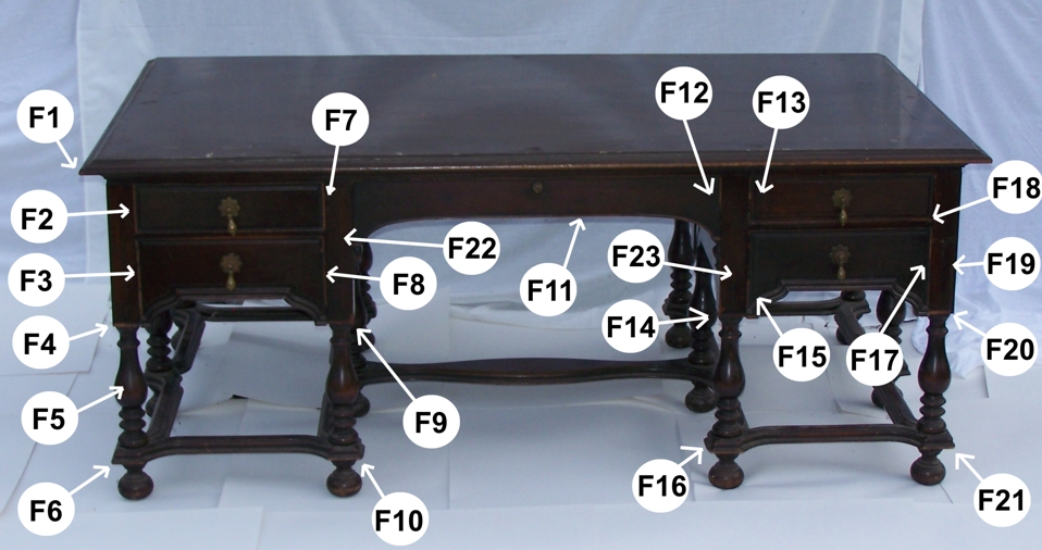 John North Willys Desk - Front Current Condition