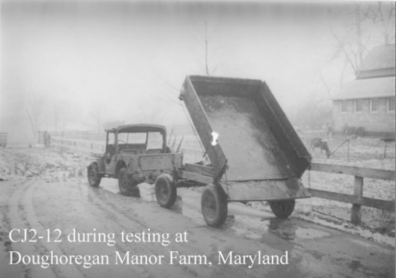 CJ2-12 in Willys-Overland tests at Doughoregan Manor Farm during 1944/1945