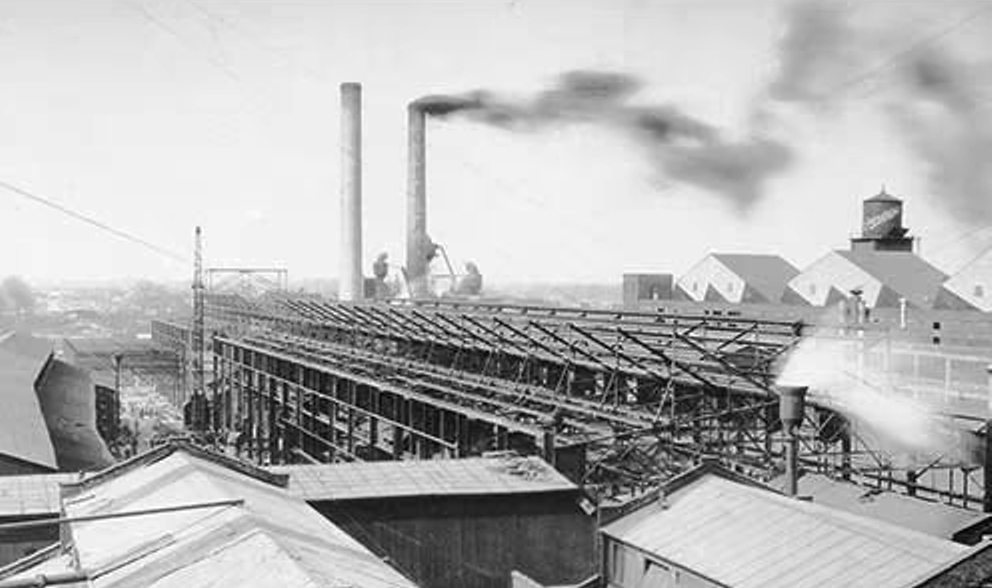 Overland Smoke Stacks - 1915